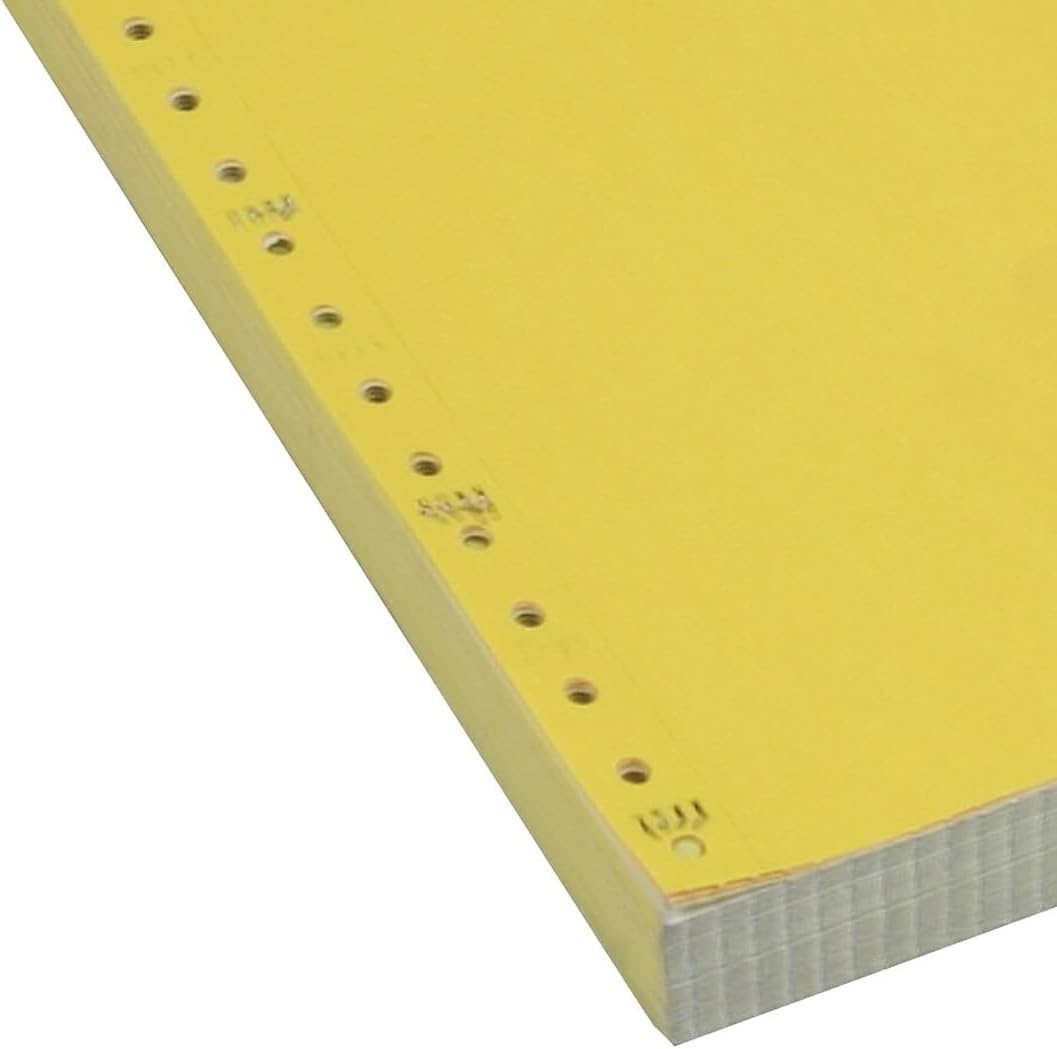 image:imageStaples Computer Paper 95 x 11Inch 2Part 15 lbs 100 Bright WhiteCanary 1650SheetsCT