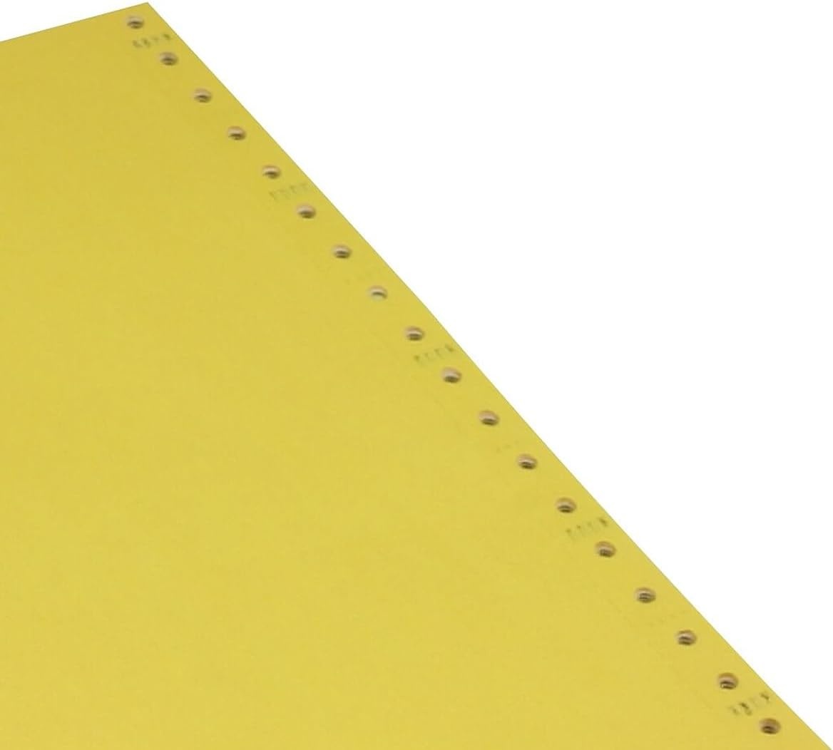 image:imageStaples Computer Paper 95 x 11Inch 2Part 15 lbs 100 Bright WhiteCanary 1650SheetsCT
