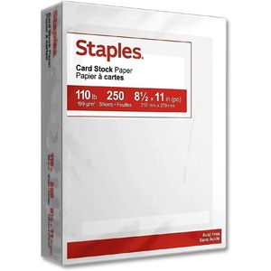 image:imageStaples Cardstock Paper 110 lbs 85Inch x 11Inch Ivory 250Pack For Office School amp HomeWhite