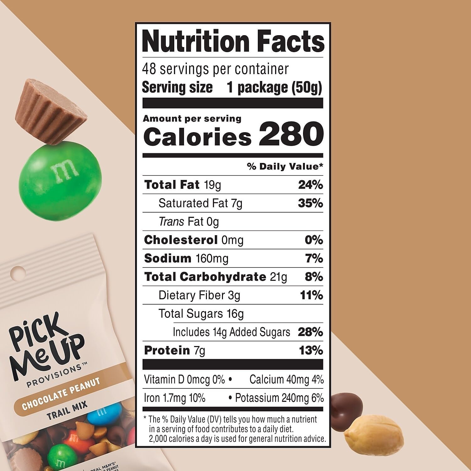 image:imagePick Me Up Provisions Classic Trail Mix 48 SingleServe Bags HighProtein Snack Perfect for LunchesChocolate
