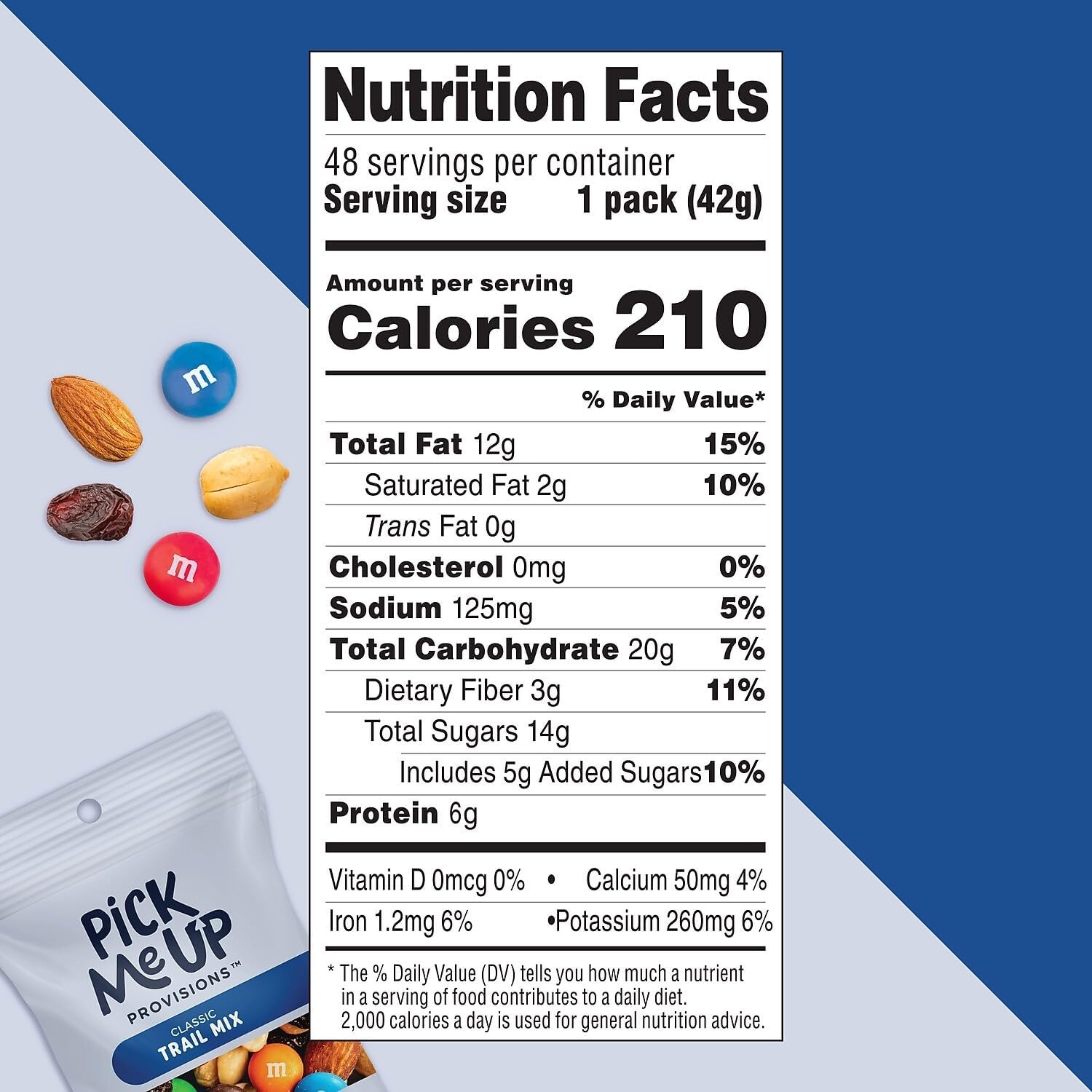 image:imagePick Me Up Provisions Classic Trail Mix 48 SingleServe Bags HighProtein Snack Perfect for LunchesClassic